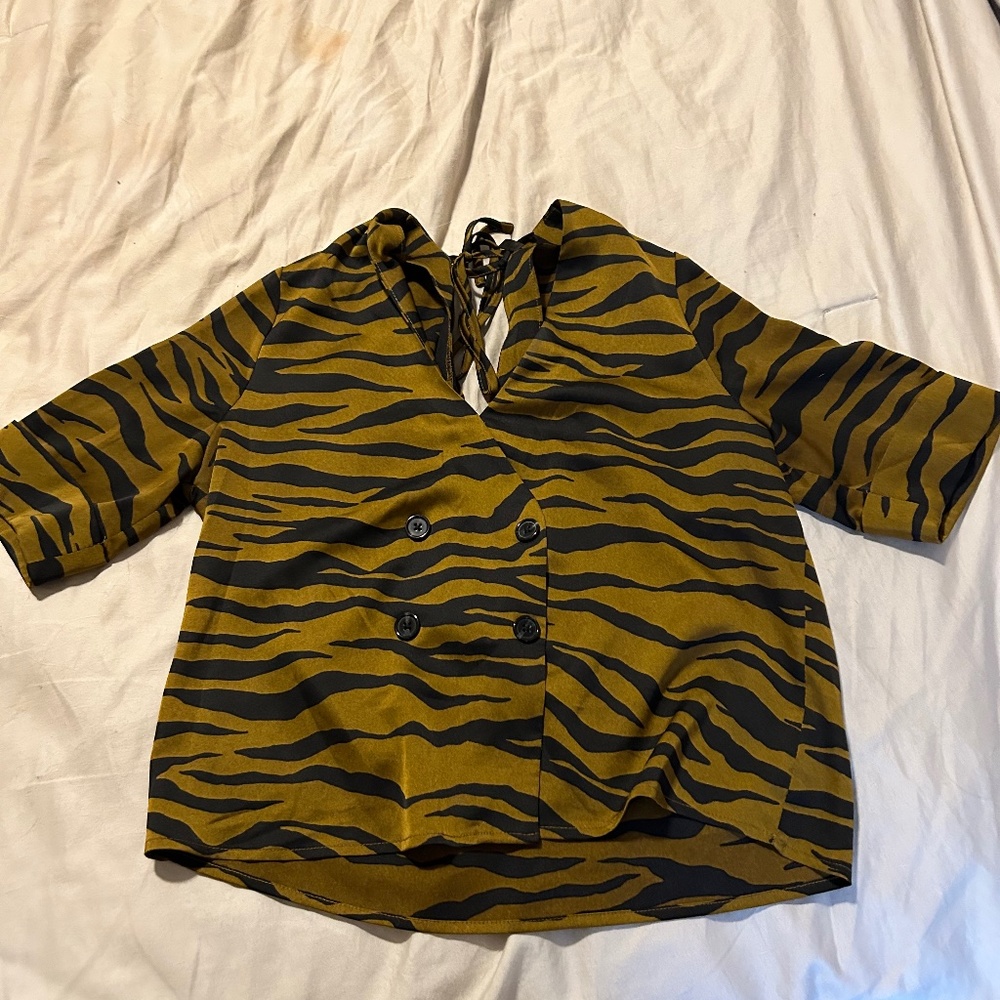 Tiger print blouse